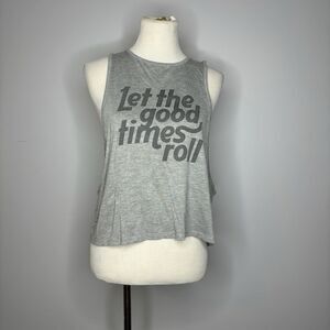 LOL Vintage- Grey "Let the Good Times Roll" Tank Top